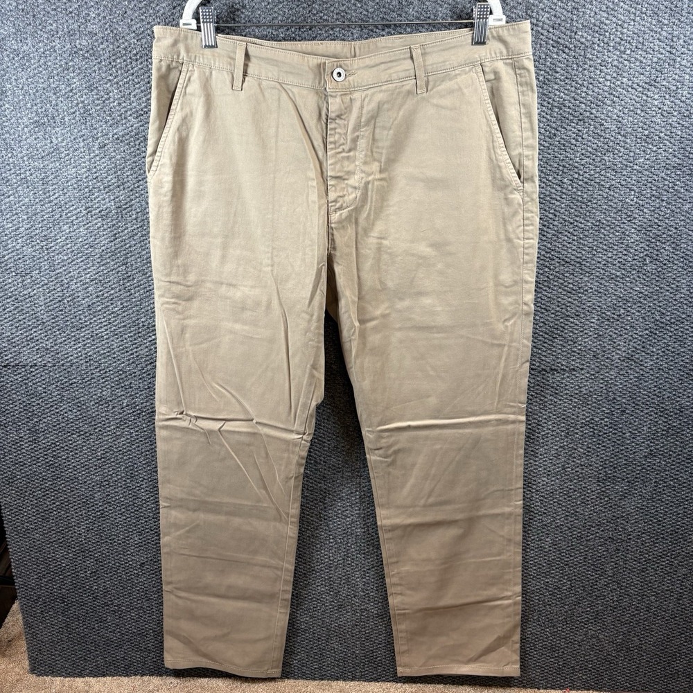 AG Adriano Goldschmied Pants Mens 38R Tan The‎ Lux Khaki Tailored Trouser Chino